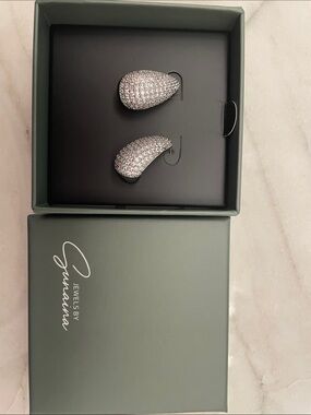 Jewels by Sinaina Encrusted teardrop diamond-like formal earrings
